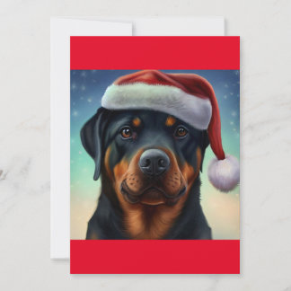 Christmas Rottweiler Dog Gift T-Shirt Holiday Card