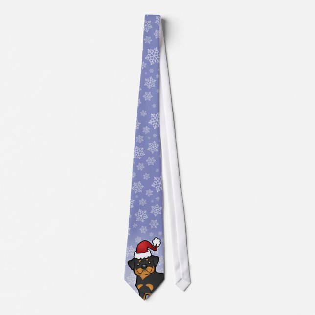 Christmas Rottweiler Neck Tie (Front)
