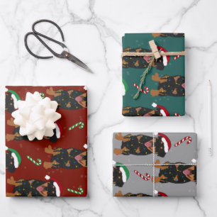 Christmas Rottweiler  Wrapping Paper Sheets