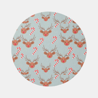 CHRISTMAS ROUND CARPET OUTDOOR RUG