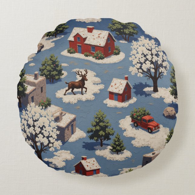Christmas round cushion (Front)