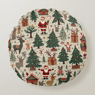Christmas round cushion