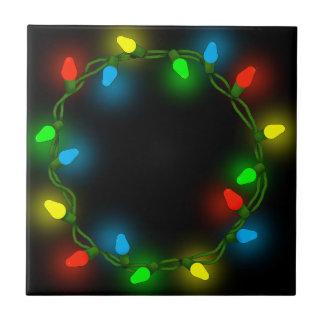 Christmas round lights ceramic tile