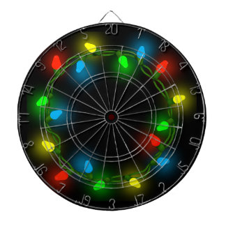 Christmas round lights dartboard