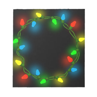 Christmas round lights notepad