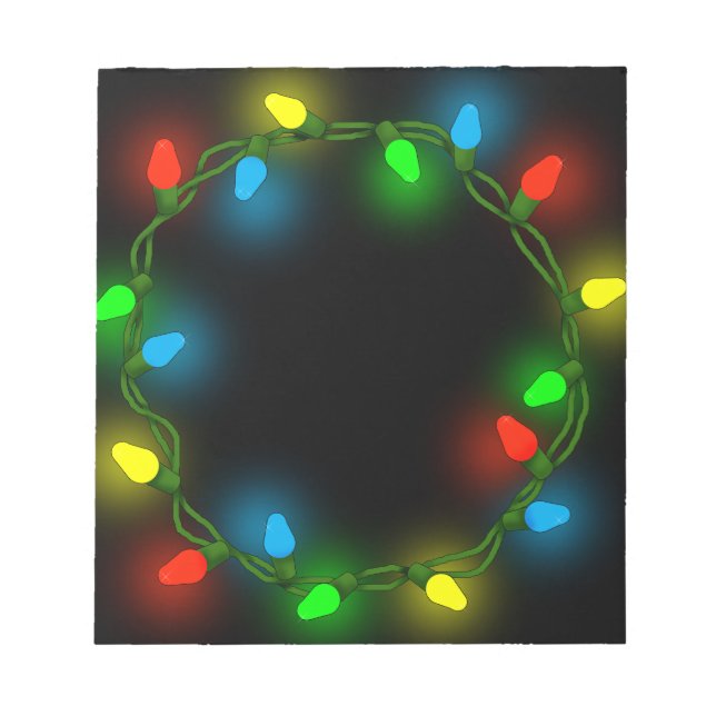 Christmas round lights notepad (Front)