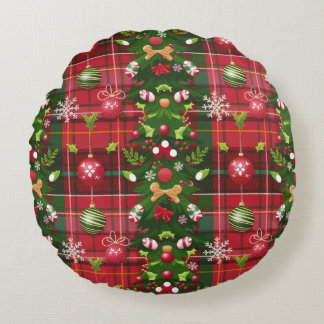 Christmas round pillow cushion