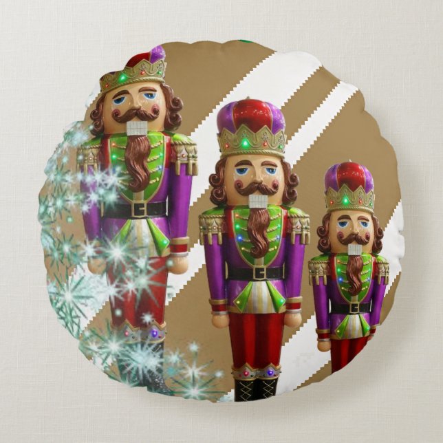 Christmas Round Pillow, Soldier Round Pillow (Front)