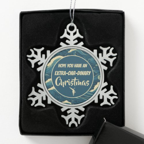 Christmas rowing funny Ornament