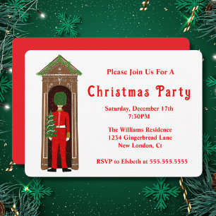 Christmas Royal Guard With Gingerbread House Invitation