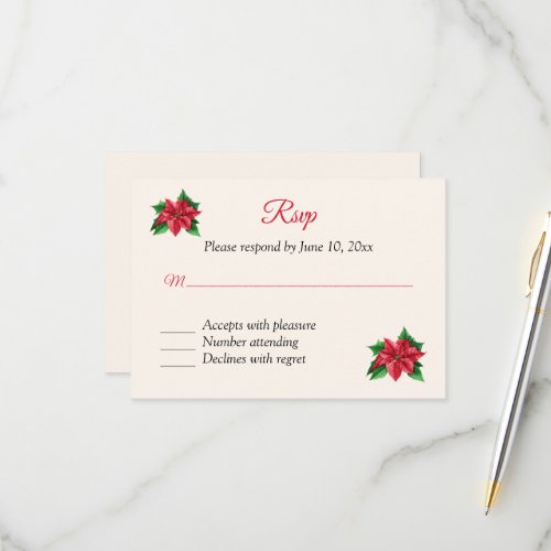 Christmas RSVP Response Card