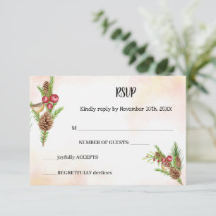 Christmas RSVP Wedding Response Card