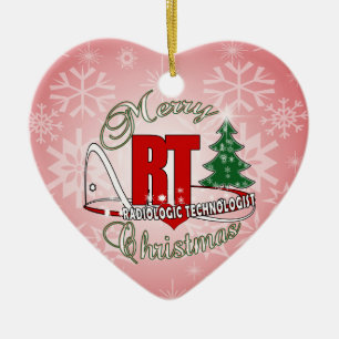 CHRISTMAS RT RADIOLOGIC TECHNOLOGIST CERAMIC ORNAMENT