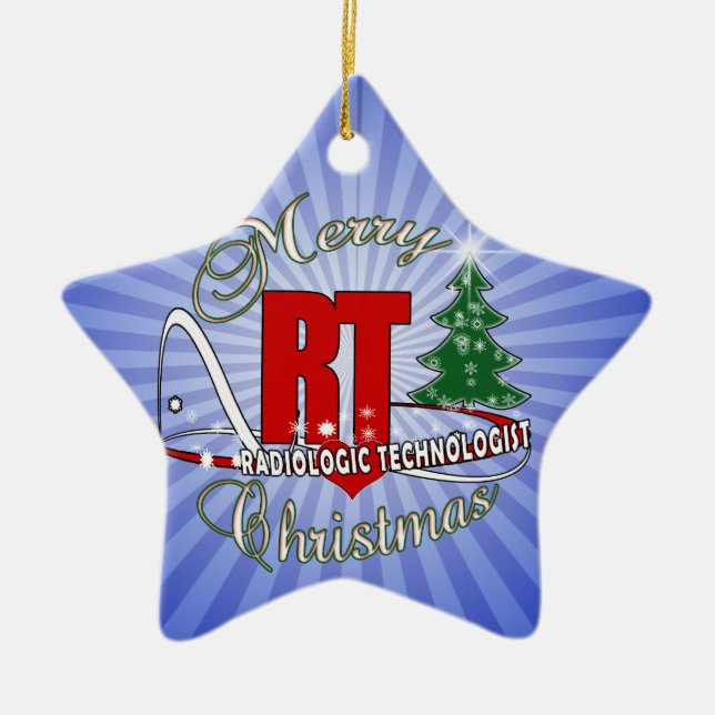 CHRISTMAS RT RADIOLOGIC TECHNOLOGIST CERAMIC ORNAMENT (Front)