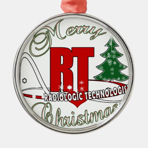 CHRISTMAS RT RADIOLOGIC TECHNOLOGIST METAL ORNAMENT