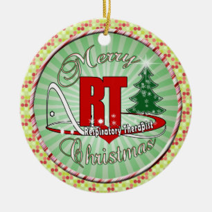 CHRISTMAS RT Respiratory Therapist Ceramic Ornament