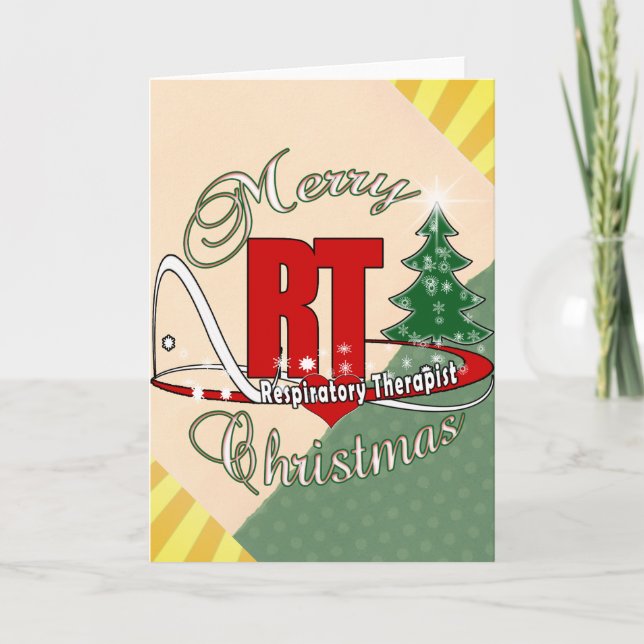 CHRISTMAS RT Respiratory Therapist Holiday Card (Front)