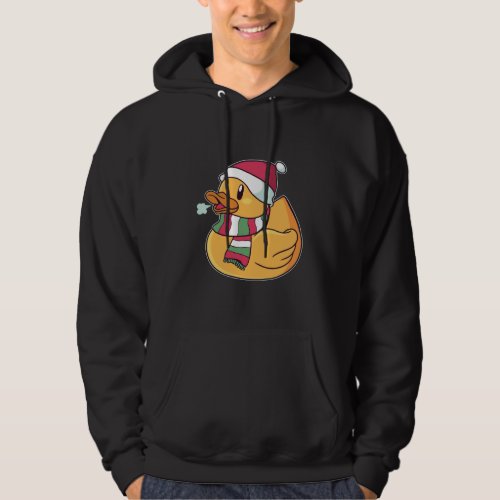 Christmas Rubber Duck Santa Hat Gift For Duck Fans Hoodie