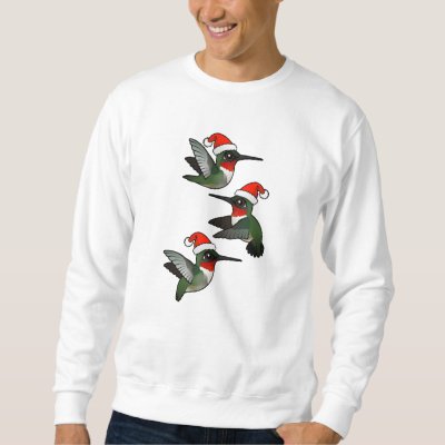 Christmas Ruby-throated Hummingbird Sweatshirt