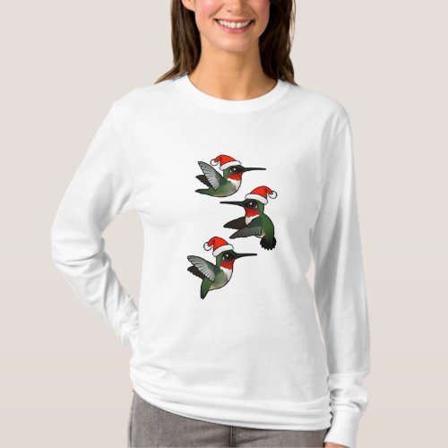 Christmas Ruby_throated Hummingbird T_Shirt