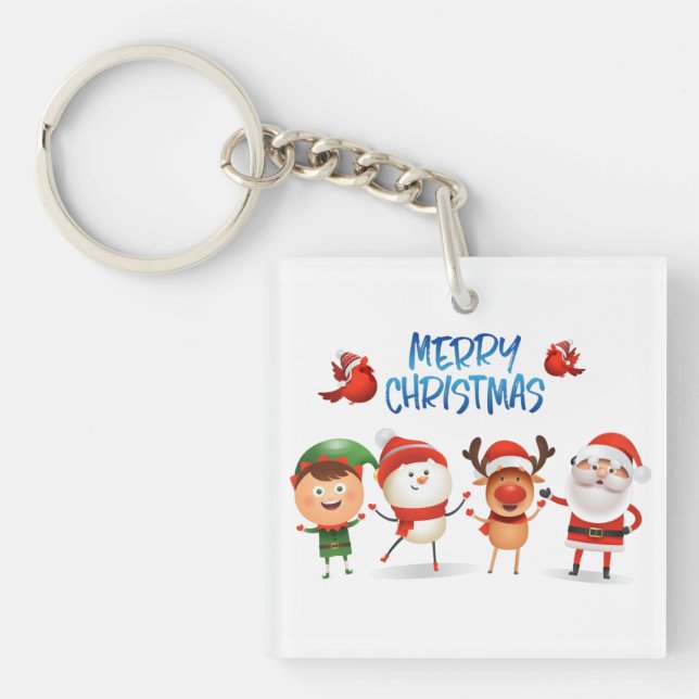 Christmas Rudolf The Reindeer and Friends      Keychain (Front)
