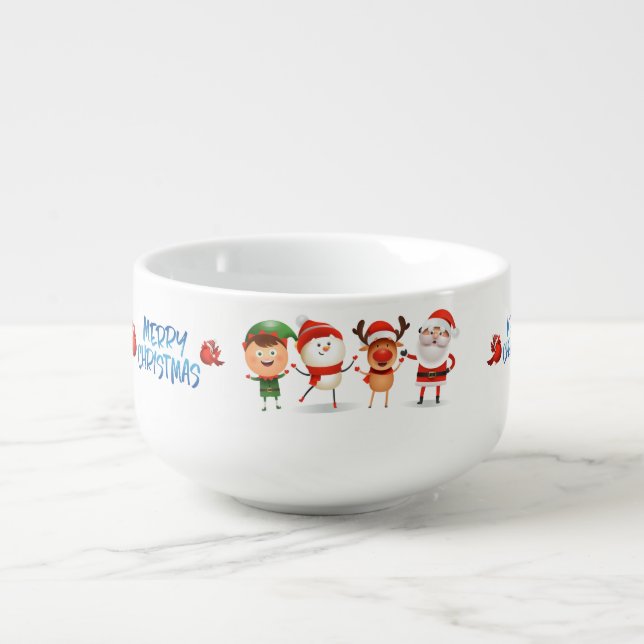 Christmas Rudolf The Reindeer and Friends       Soup Mug (Front)