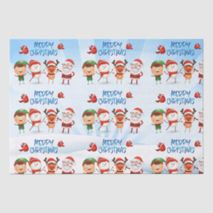 Christmas Rudolf The Reindeer and Friends    Tissue Paper