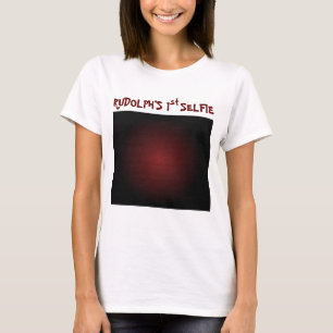 Christmas Rudolf's 1st Selfie & Santa List On Back T-Shirt