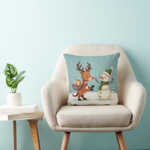 christmas rudolph cushion