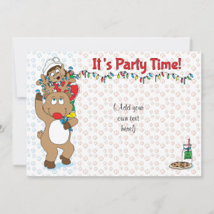 Christmas Rudolph Elf of Color Invitation