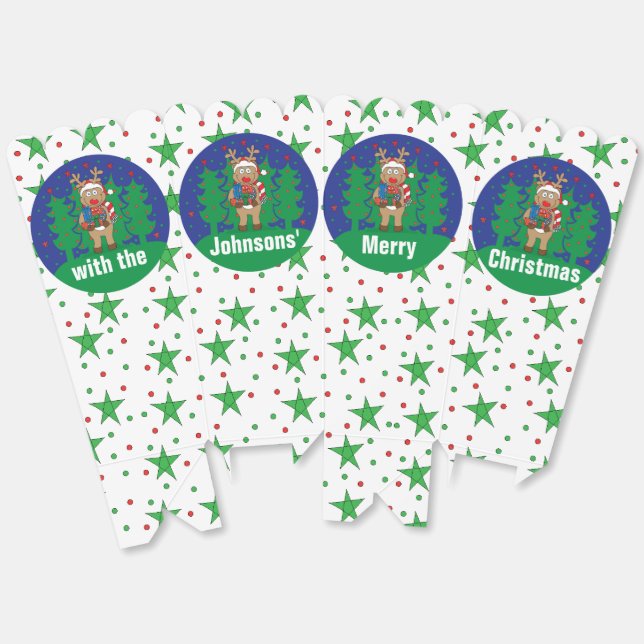 Christmas Rudolph Favor Box (Unfolded)