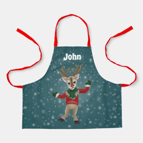 Christmas Rudolph the Red_Nosed Reindeer Kids Apron