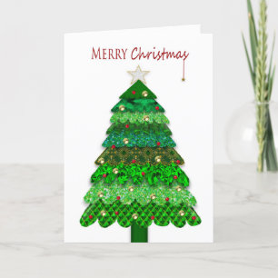 Christmas, Ruffles in Patterns, Decorations Card