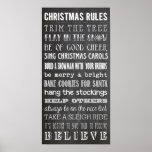 Christmas Rules Chalkboard Poster<br><div class="desc">Christmas Rules Chalkboard Poster.</div>
