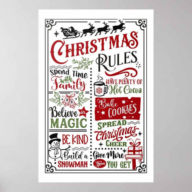 Christmas rules poster (Front)