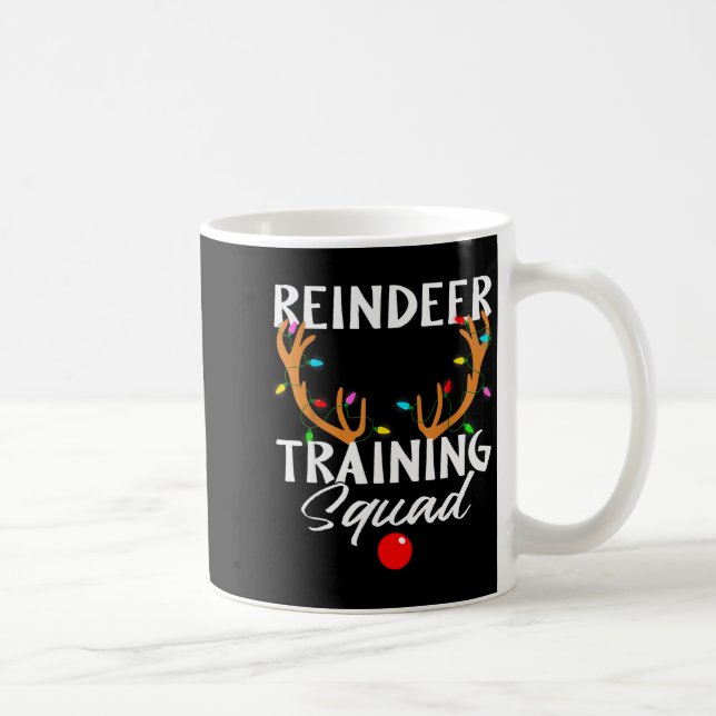 Christmas Running Reindeer Runner Training Squad T Coffee Mug (Right)