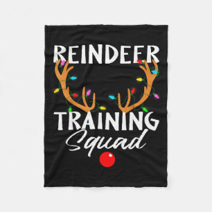 Christmas Running Reindeer Runner Training Squad T Fleece Blanket