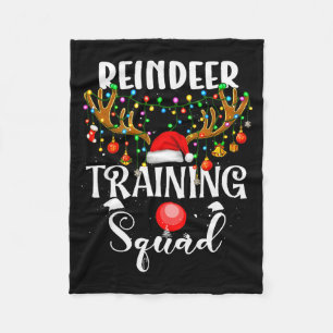 Christmas Running Reindeer Runner Training Squad T Fleece Blanket