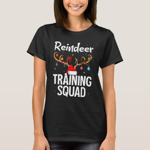 Christmas Running  Reindeer Training Squad Team Fa T_Shirt