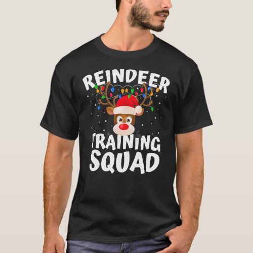 Christmas Running  Reindeer Training Squad Team Fa T_Shirt