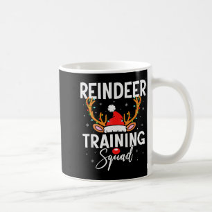 Christmas Running Team Funny Reindeer Training Squ Coffee Mug