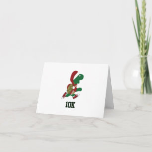 Christmas Running Turtle 10K Holiday Card