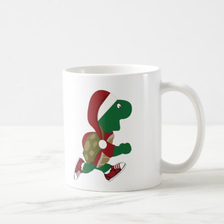 Christmas Running Turtle Coffee Mug