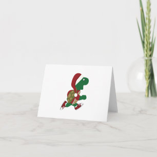 Christmas Running Turtle Holiday Card
