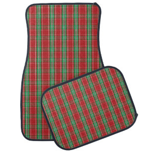 Christmas Rustic Cute Holiday Red Farmhouse Plaid Car Floor Mat