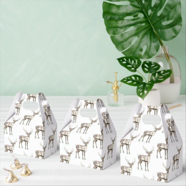 Christmas Rustic Deer Favor Boxes (Multiple)