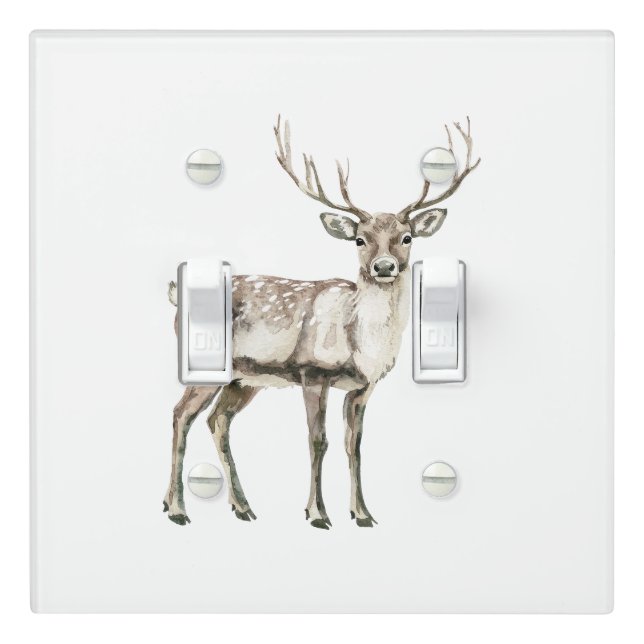 Christmas Rustic Deer  Light Switch Cover (In Situ)