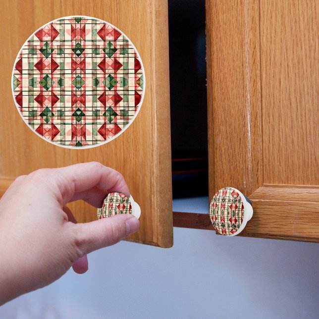 Christmas Rustic Farmhouse Pattern Ceramic Knob (Creator Uploaded)