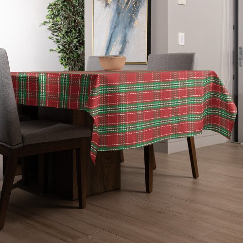 Christmas Rustic Farmhouse Red Country Plaid Tablecloth