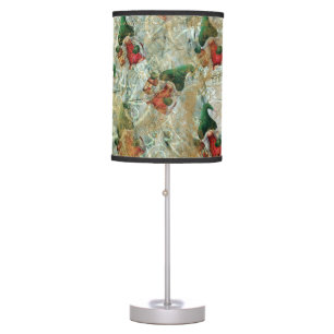 Christmas Rustic Gnome With Lantern Tree Pattern Table Lamp